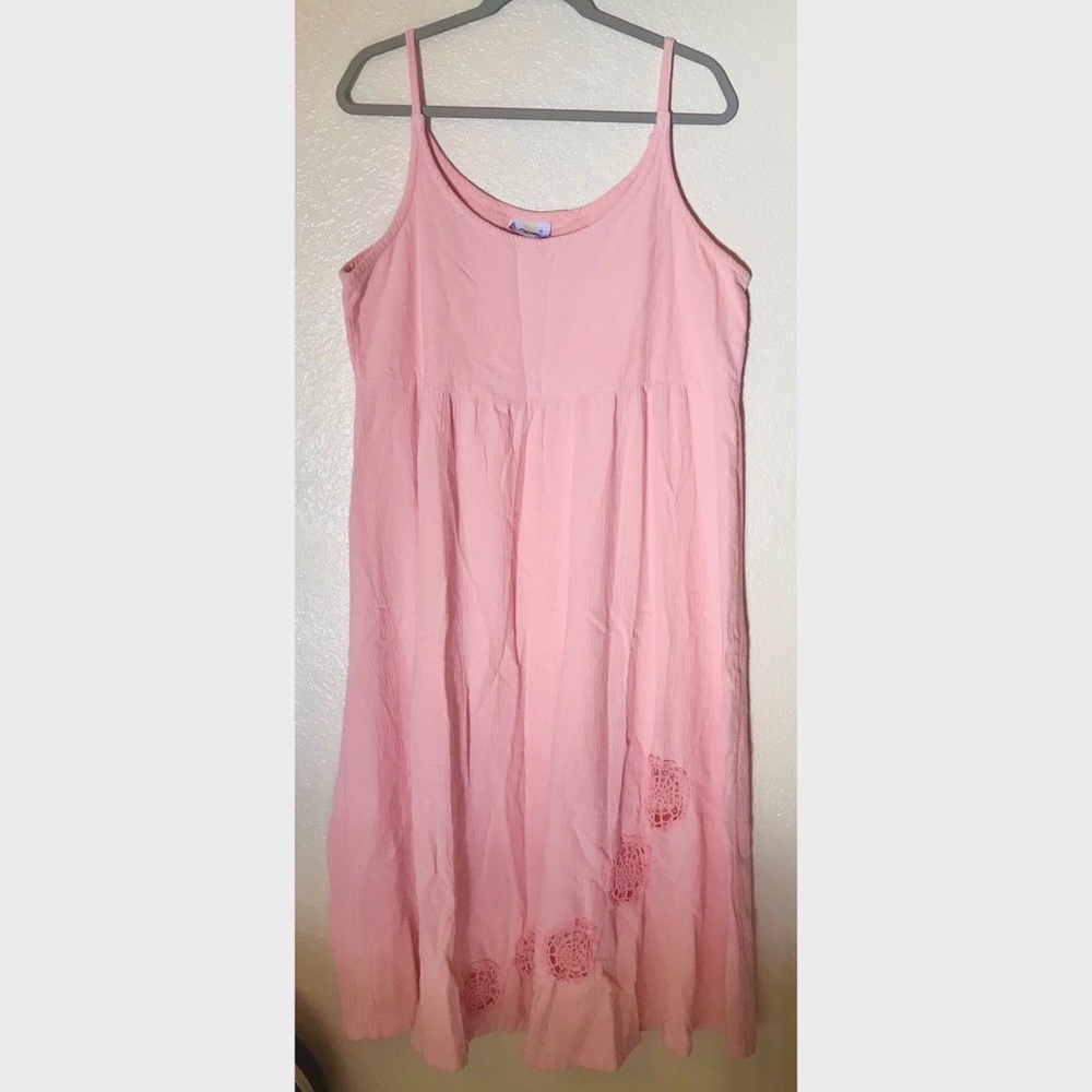 Vintage maxi 100% cotton sleeveless dress